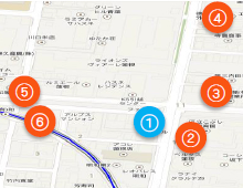 東京支店周辺地図